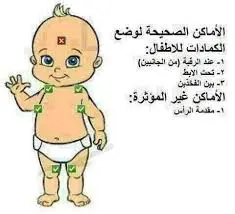 مكان وضع كمادات الجل للاطفال